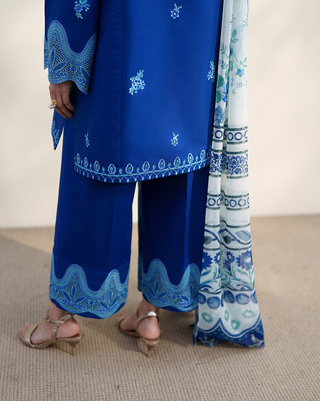Cobalt Charm Embroidered Lawn 3-Piece