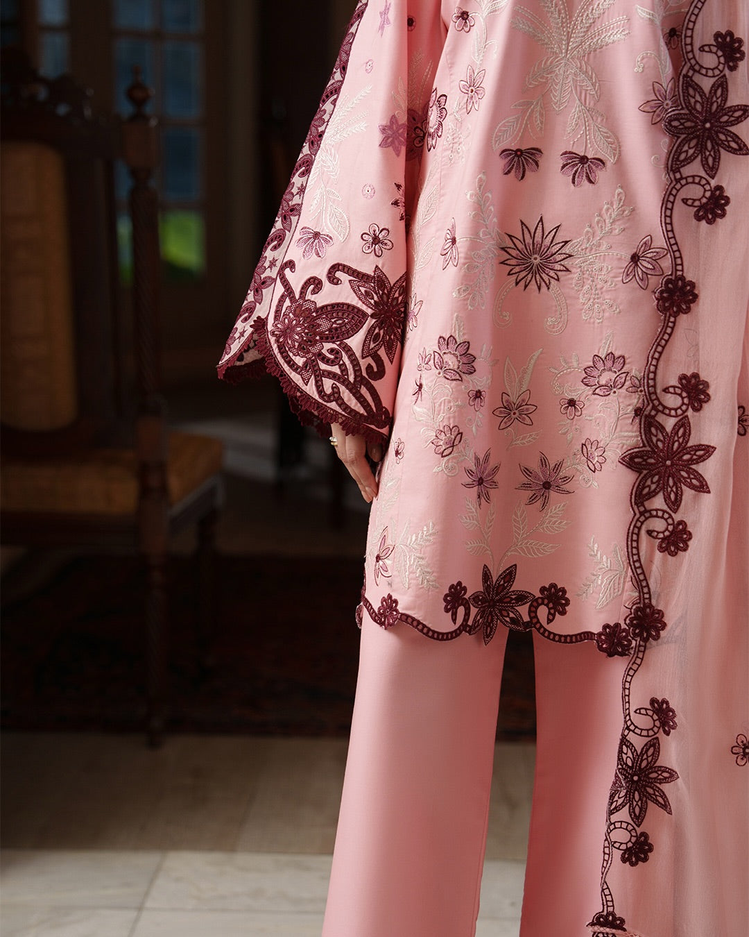 Blush Bloom Embroidered Lawn 3-Piece