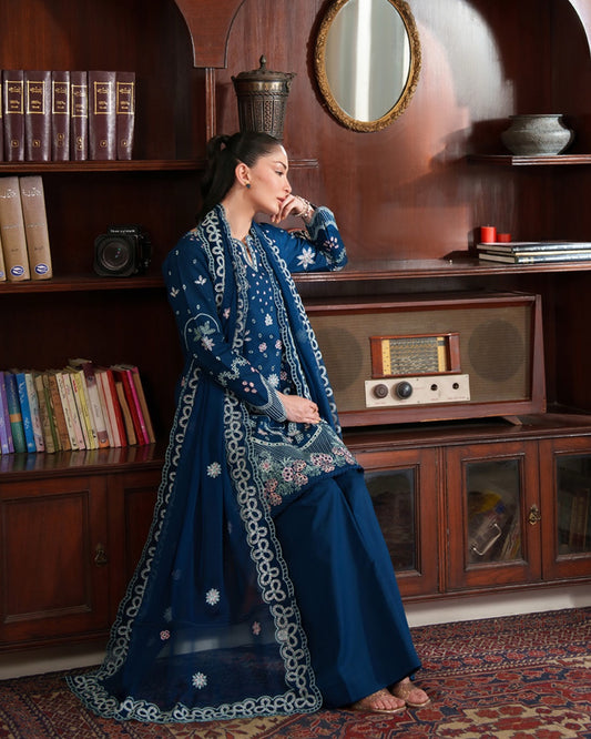 Blush Bloom Embroidered Lawn 3-Piece Suit