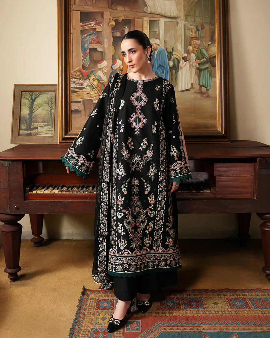 Midnight Majesty Embroidered Luxury Lawn 3-Piece