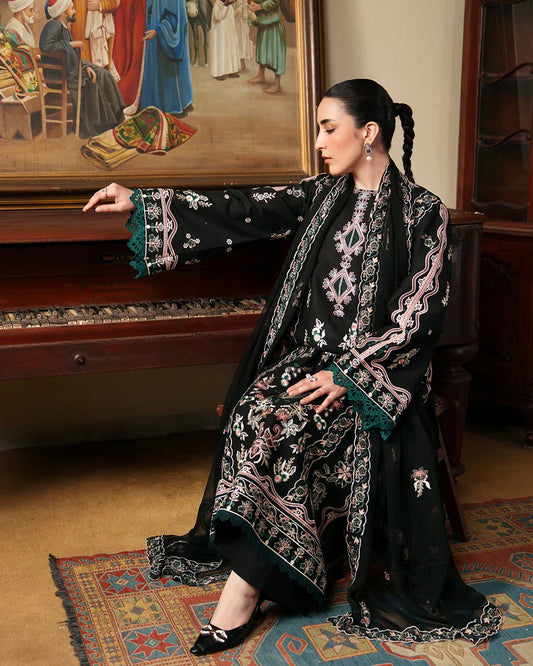 Midnight Majesty Embroidered Luxury Lawn 3-Piece