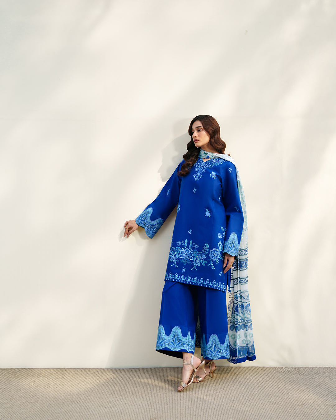 Cobalt Charm Embroidered Lawn 3-Piece