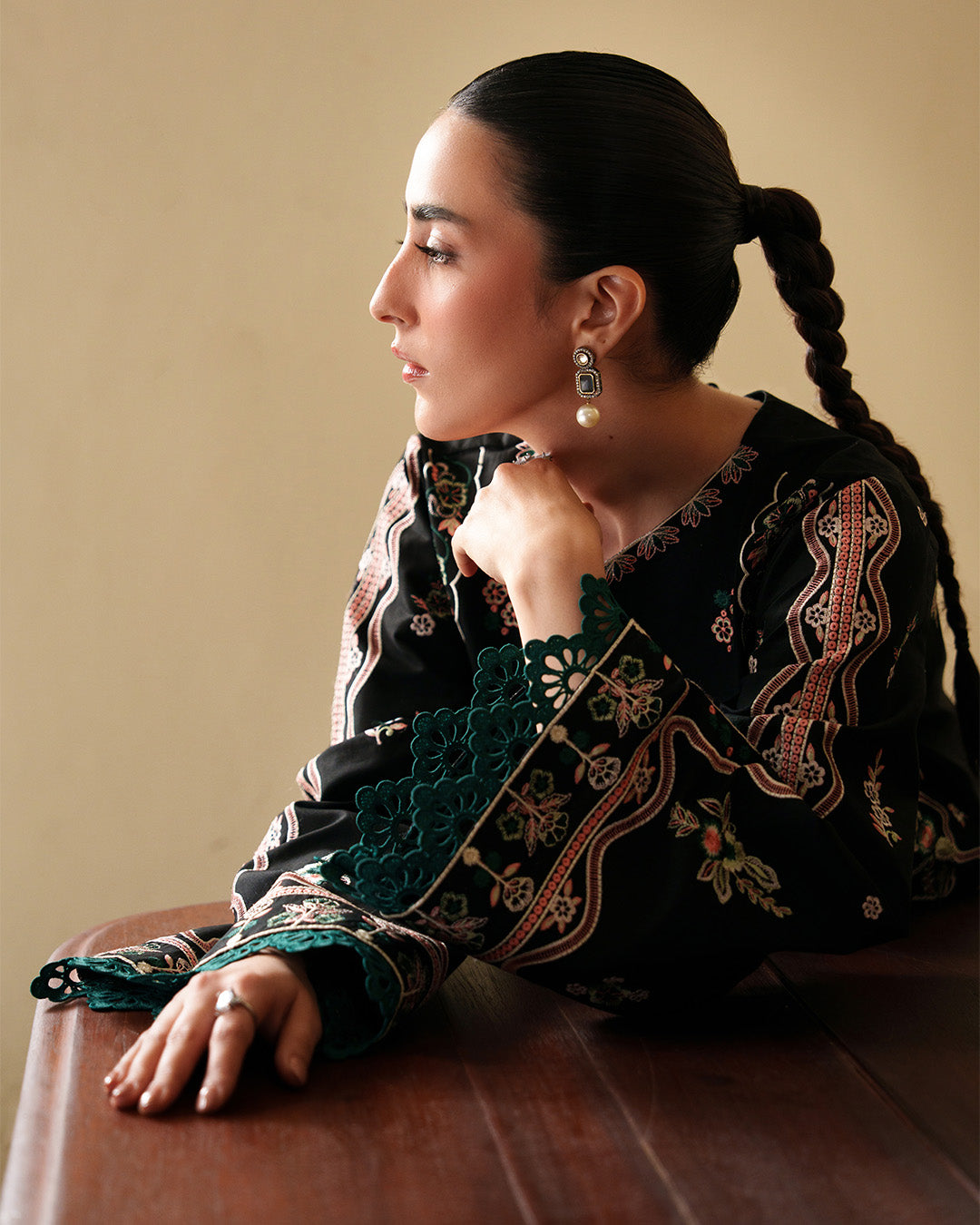 Midnight Majesty Embroidered Luxury Lawn 3-Piece