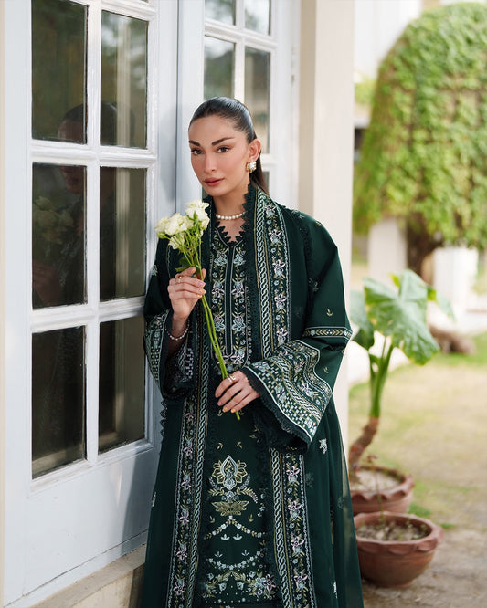 Emerald Green Embroidered Lawn Suit