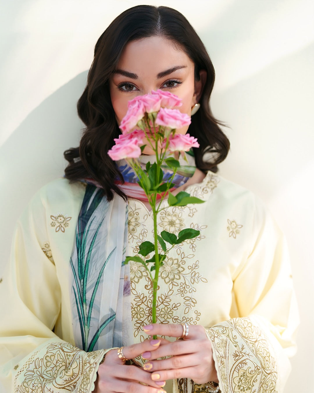 Sunlit Bloom Embroidered Lawn 3-Piece