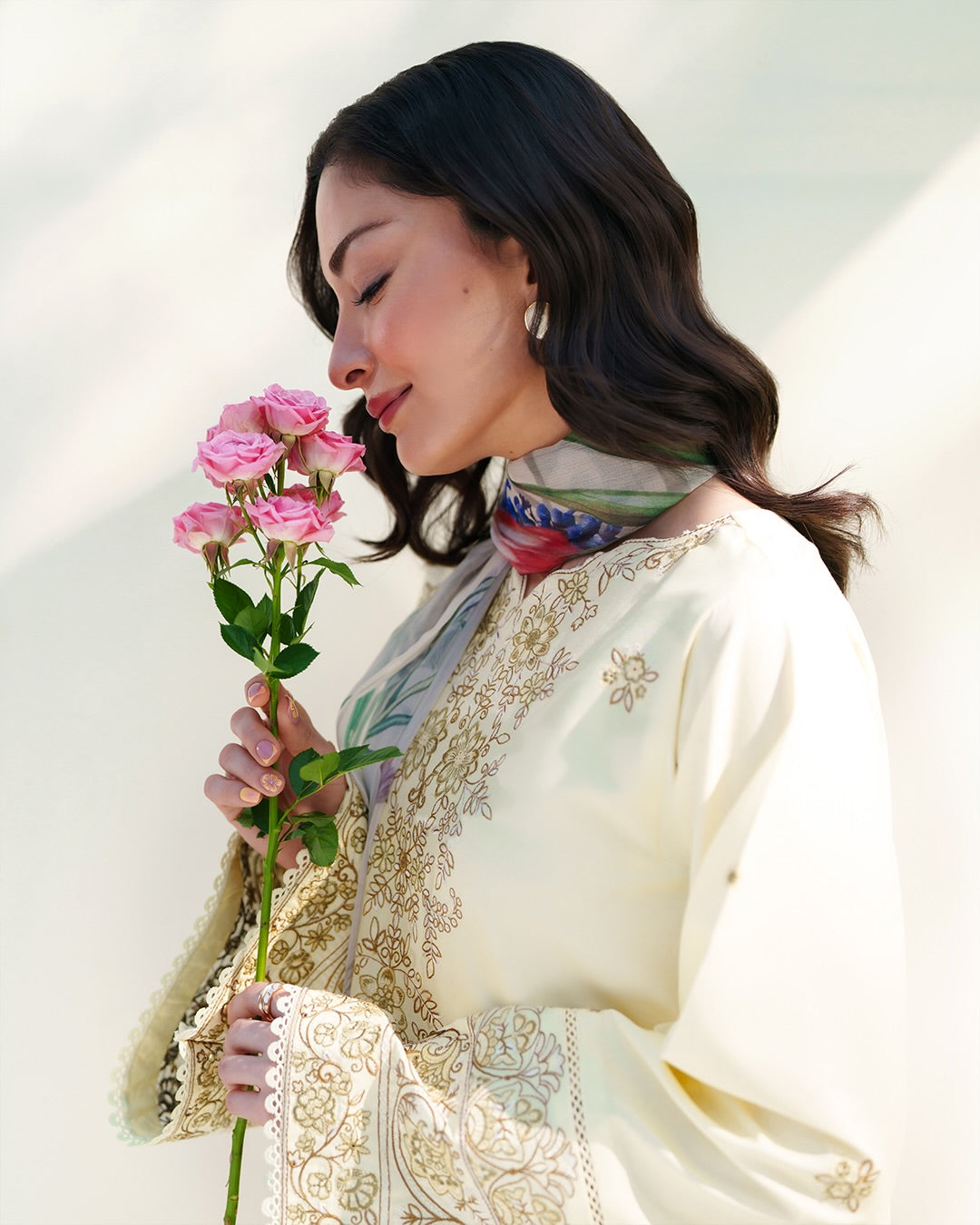 Sunlit Bloom Embroidered Lawn 3-Piece
