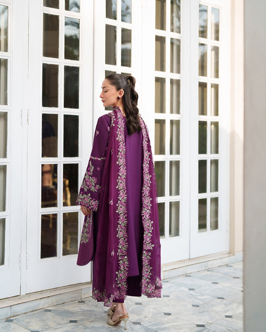 Plum Perfection – Embroidered 3 Piece Lawn Suit