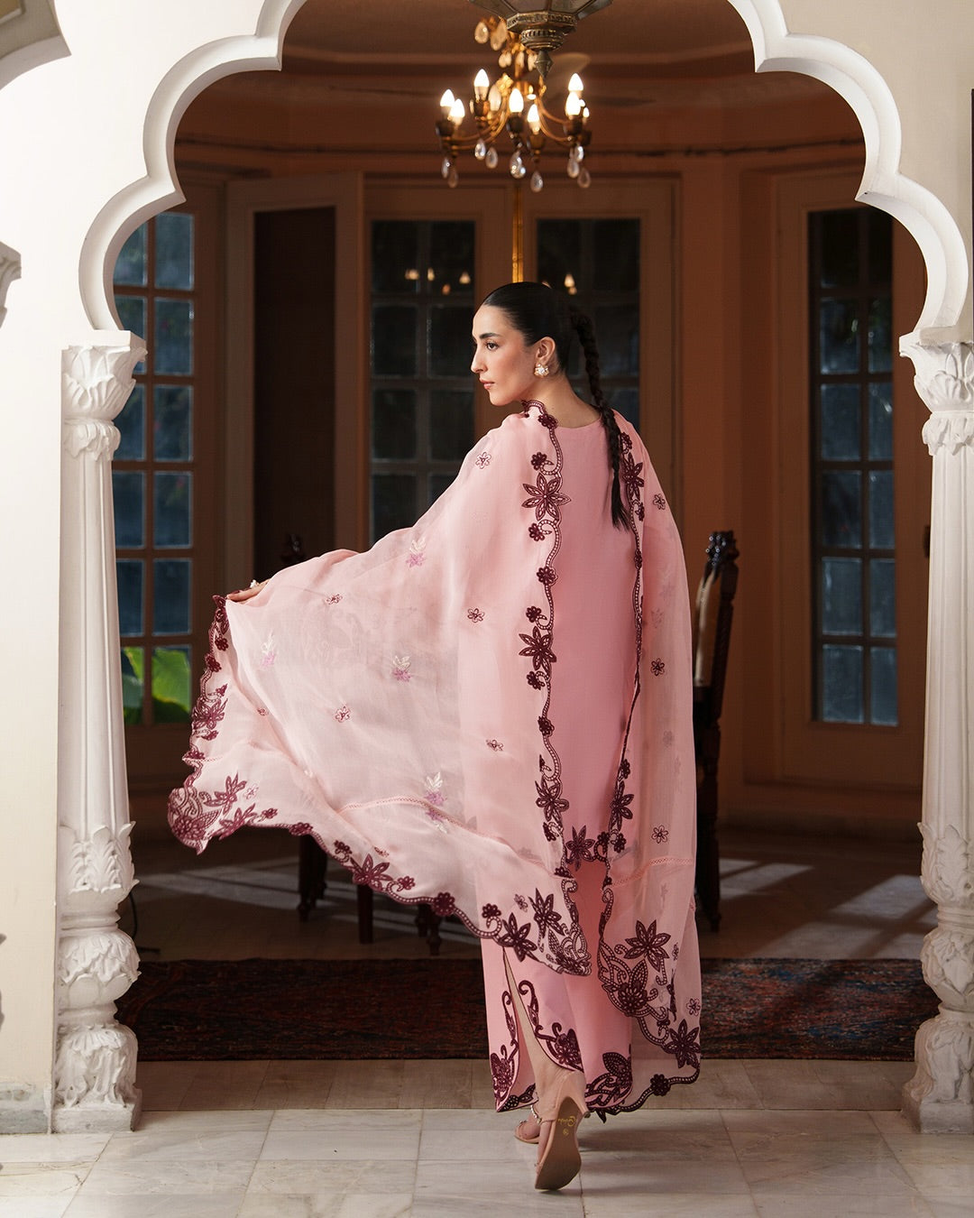 Blush Bloom Embroidered Lawn 3-Piece