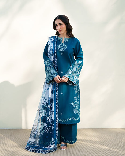Zinc Serenity Embroidered Lawn 3-Piece