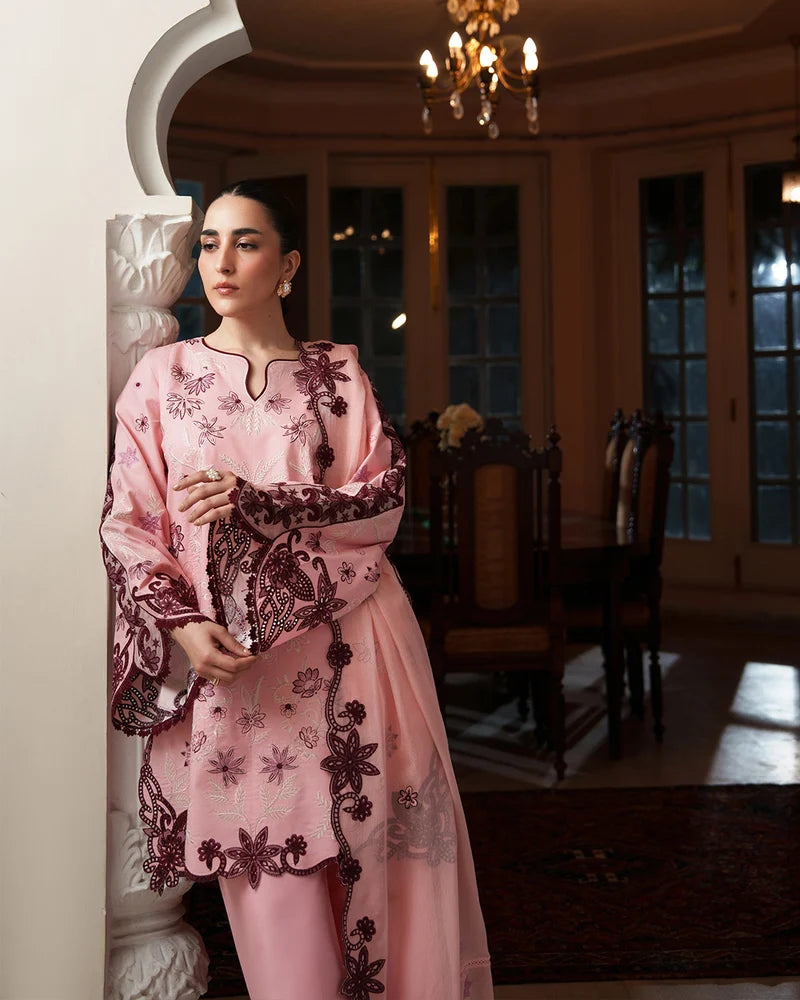 Blush Bloom Embroidered Lawn 3-Piece